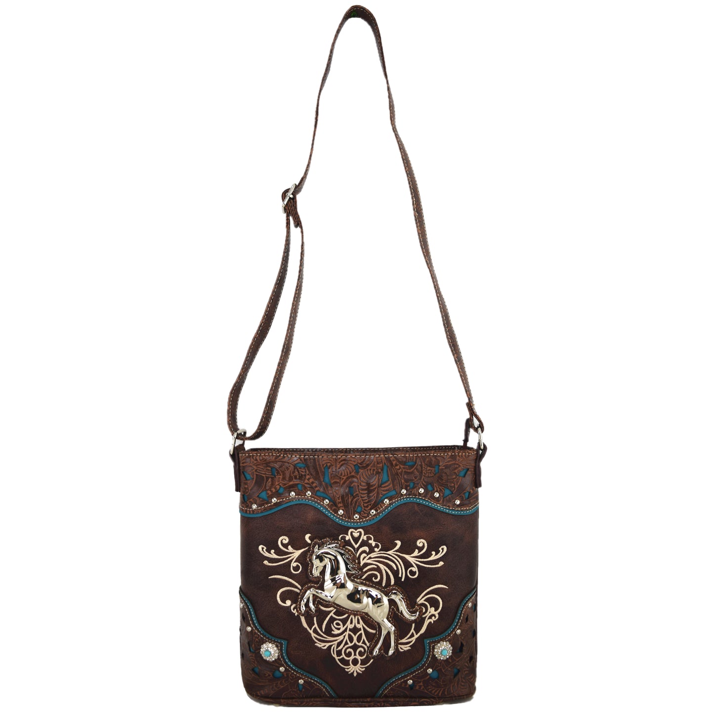 Western Style Embroidery Horse Crossbody Handbags