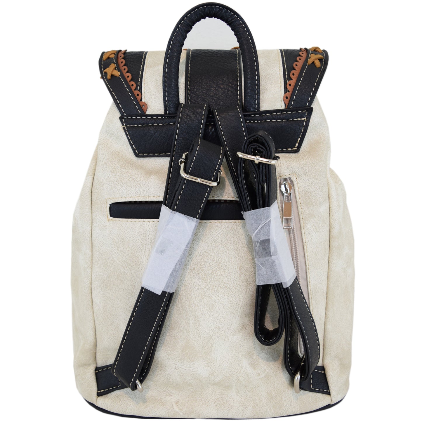 Western Style Tooled Buckle Women Backpack With Matching Wallet Set
