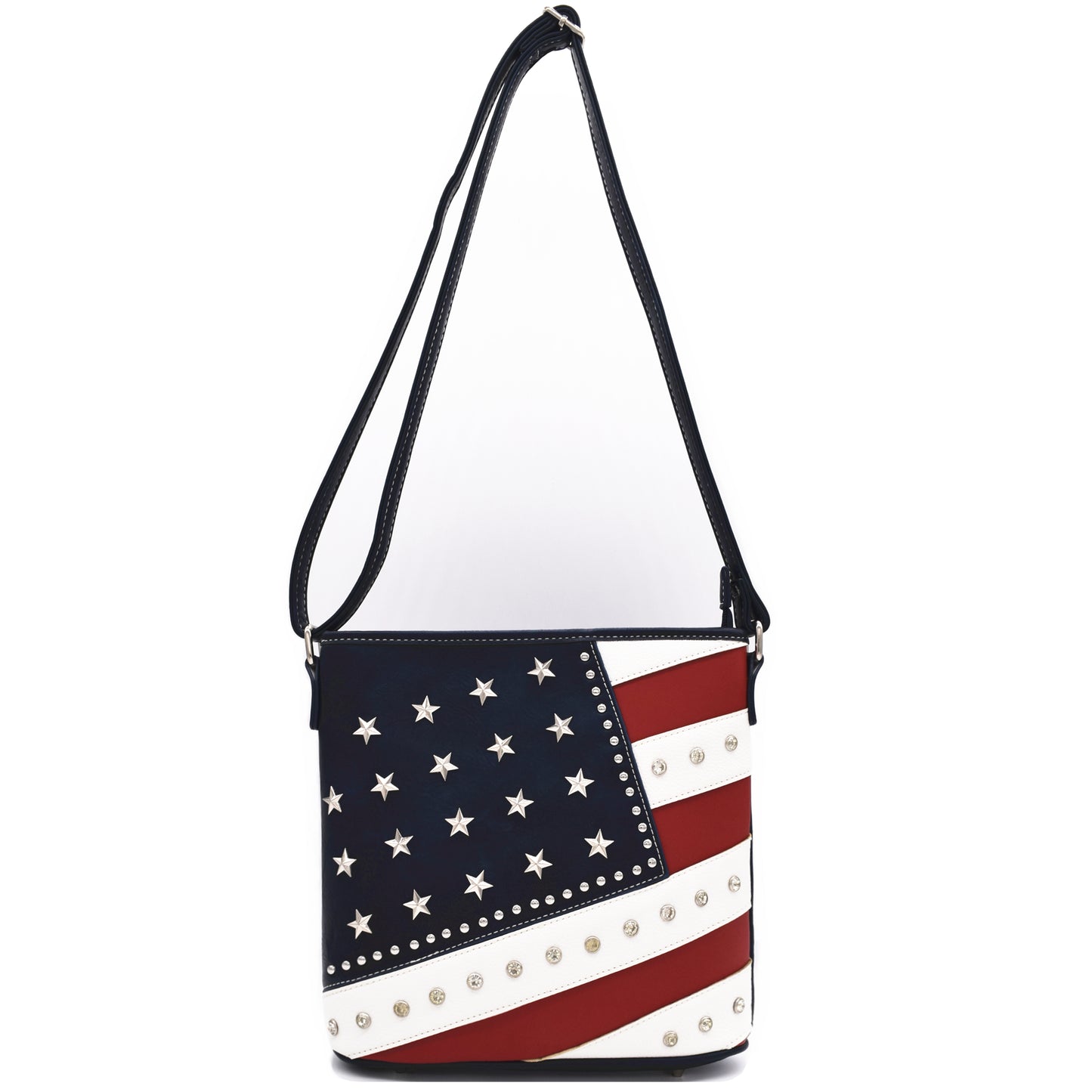 American Flag Stars and Stripes Studs Crossbody Handbags