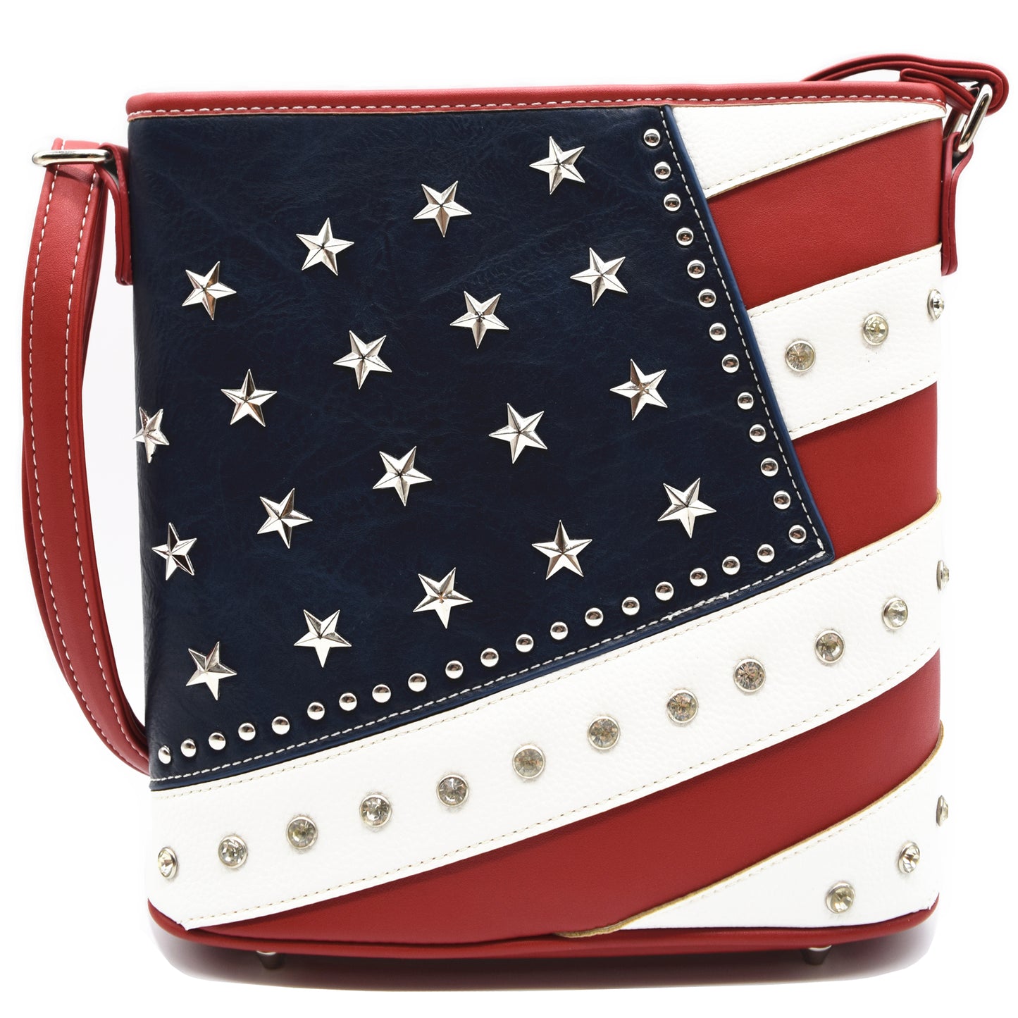 American Flag Stars and Stripes Studs Crossbody Handbags
