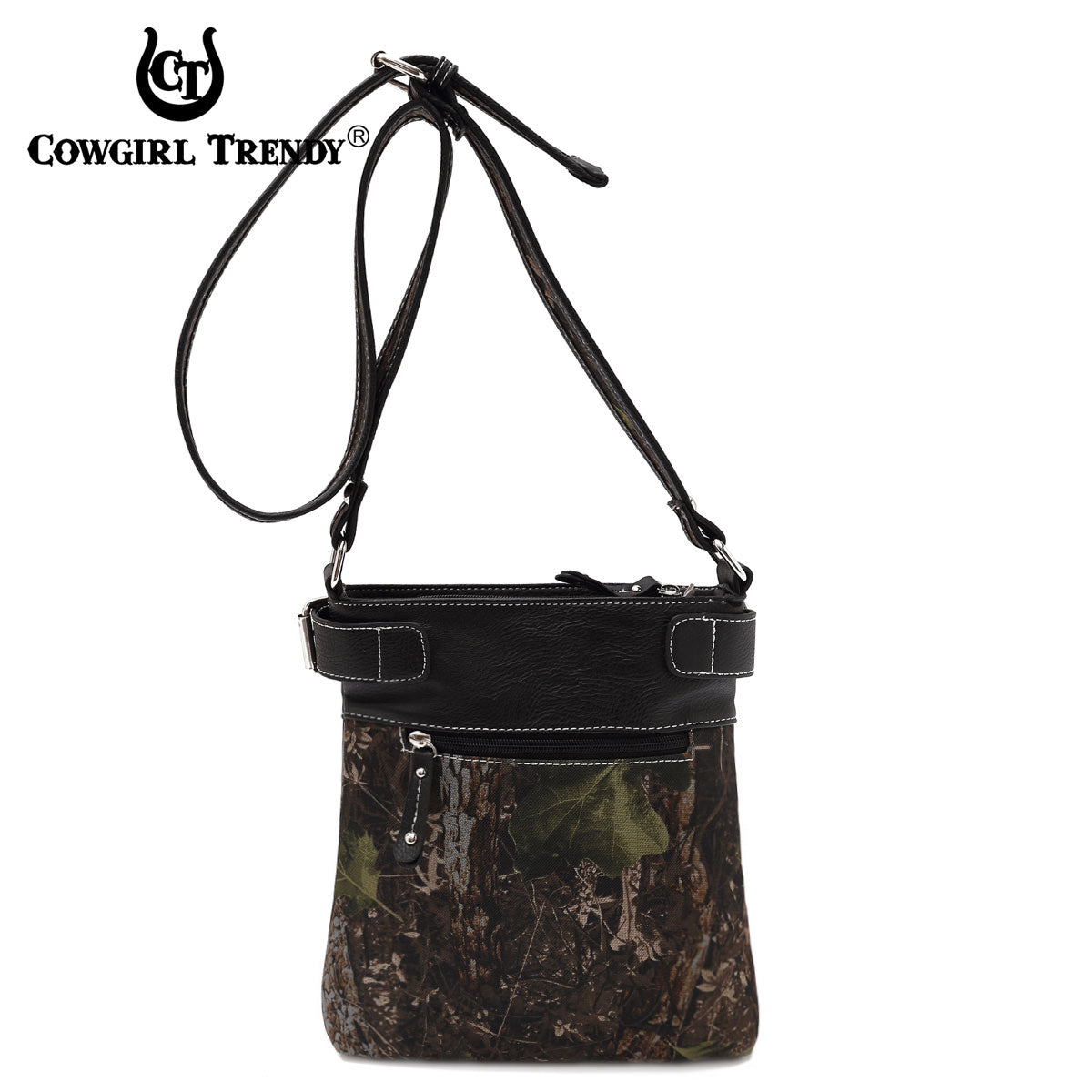 Camouflage Rhinestone Cross Studded Crossbody Handbags