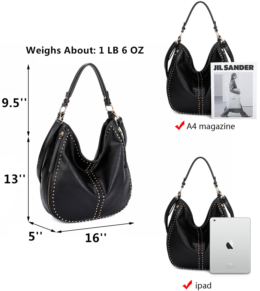 Gold Hardware Fashion HandBag Detachable Crossbody Strap Mini Wallet Set