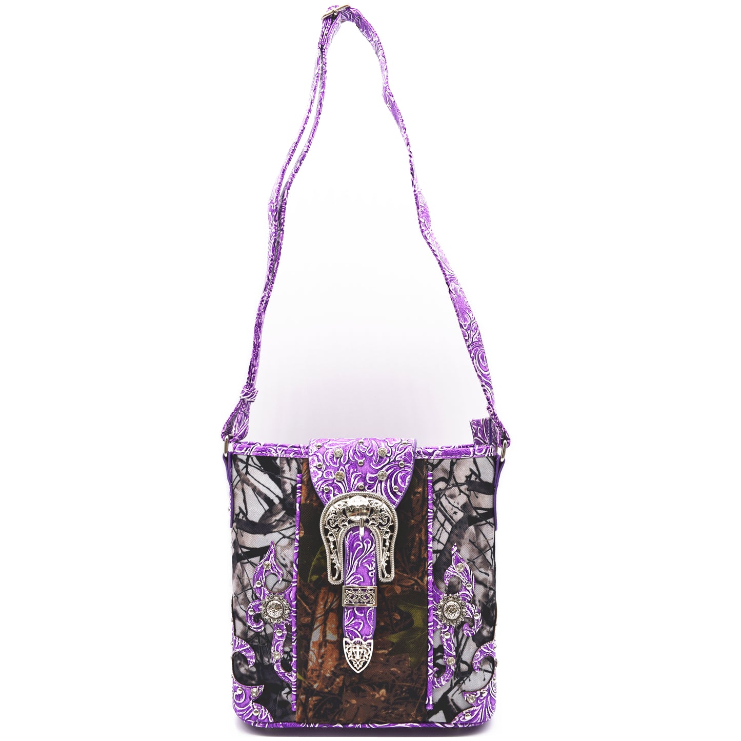 Camouflage Western Style Buckle Crossbody Handbags
