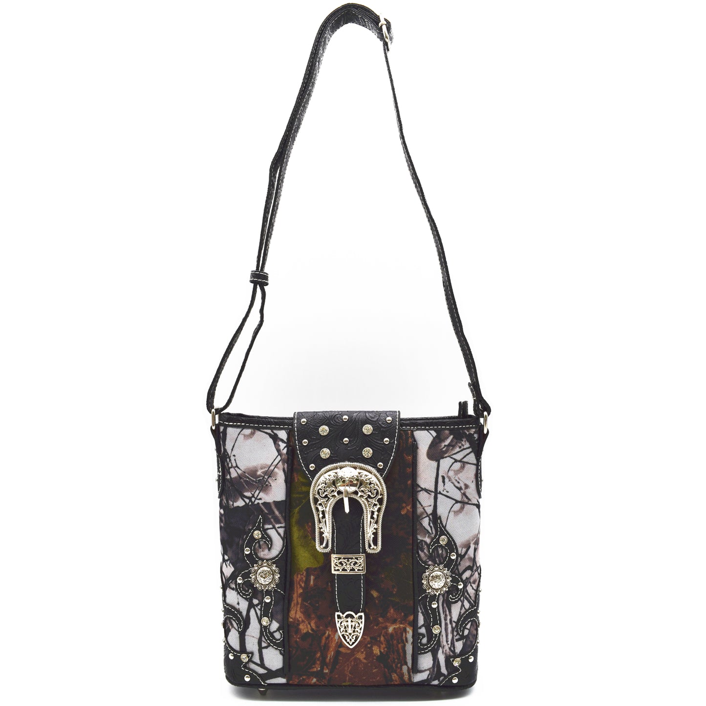 Camouflage Western Style Buckle Crossbody Handbags