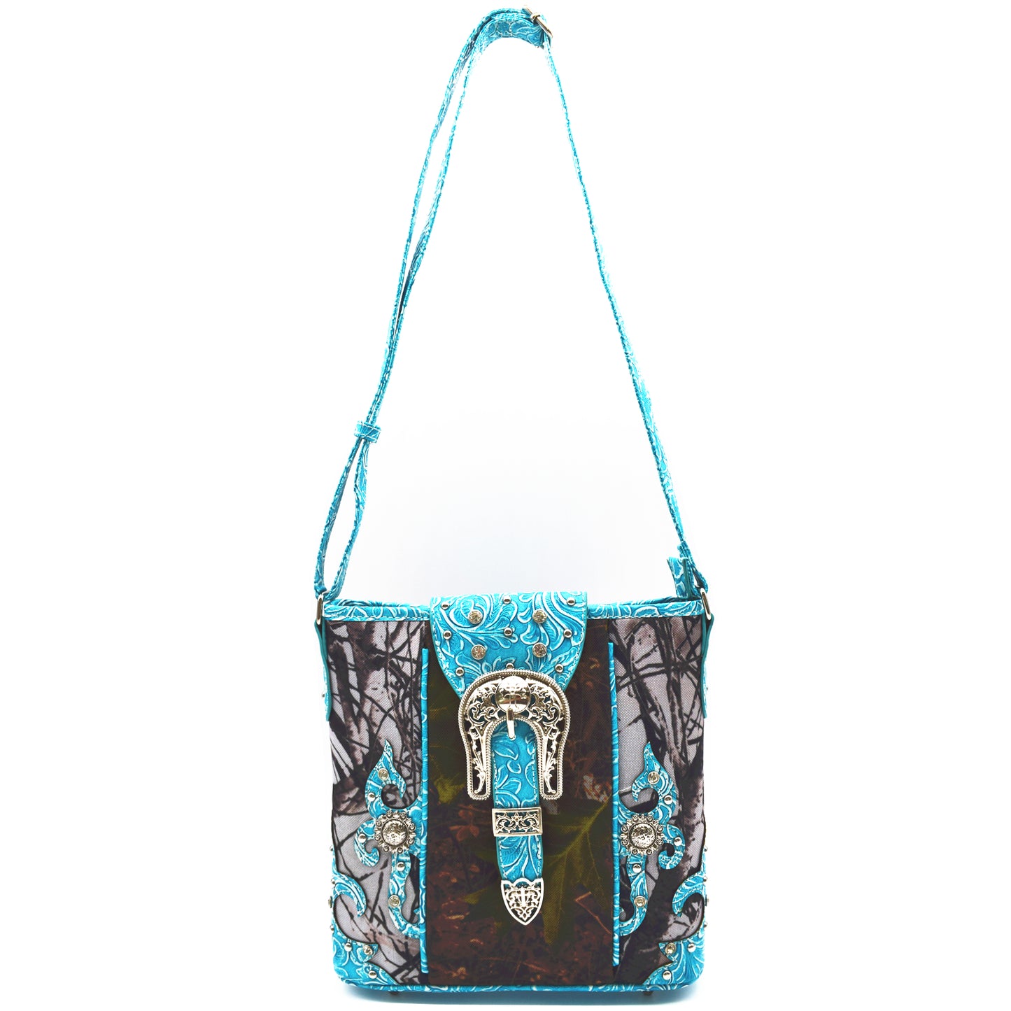 Camouflage Western Style Buckle Crossbody Handbags