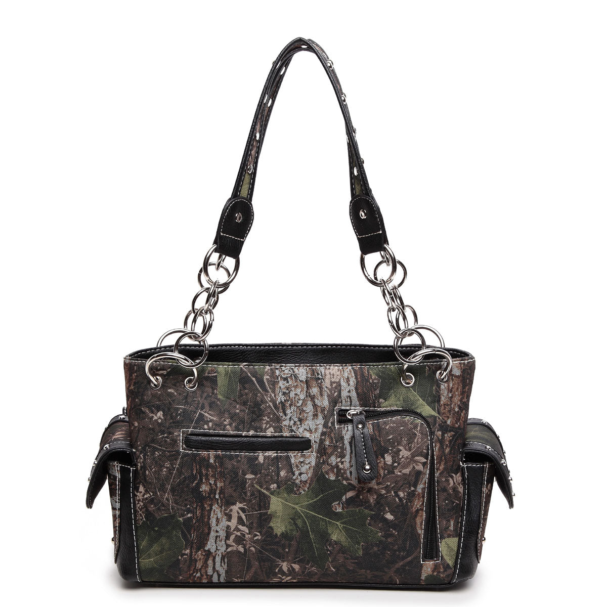 Camouflage Cross Wings Women Purse with Matching Wallet Set