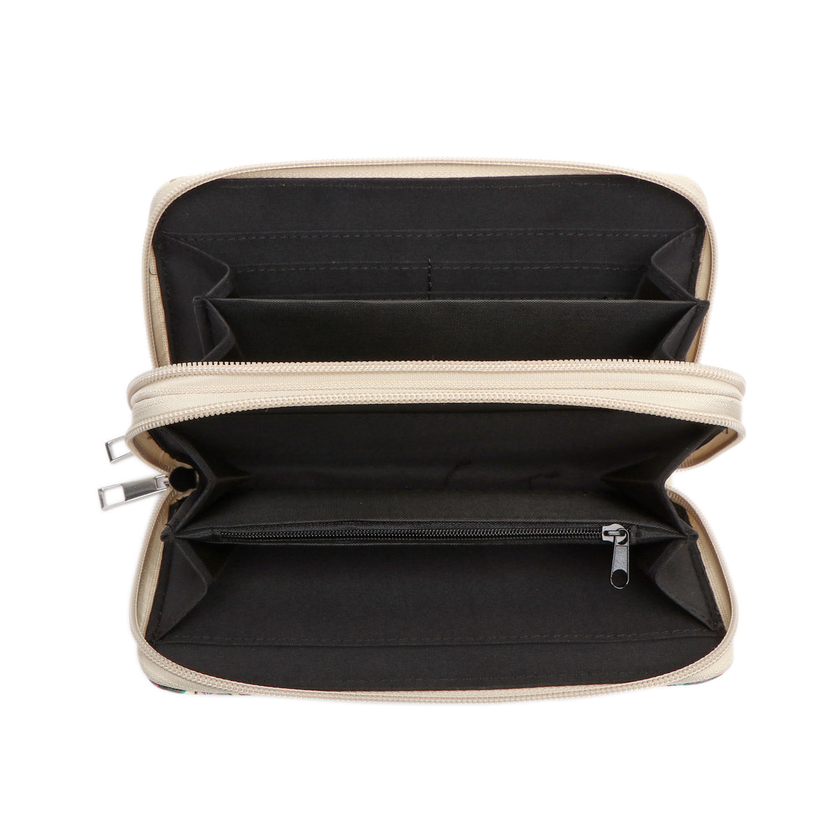 Western Style Spring Butterfly Women Double Zipper Wallet