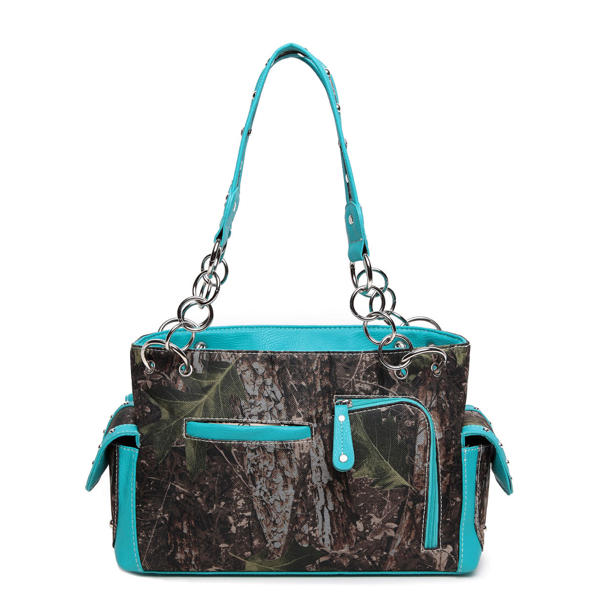 Camouflage Cross Wings Women Purse with Matching Wallet Set