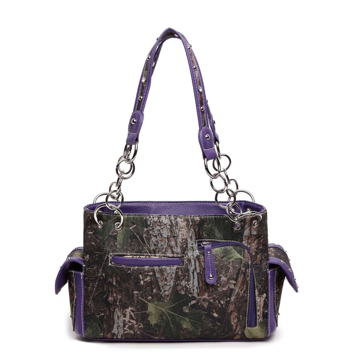 Camouflage Cross Wings Women Purse with Matching Wallet Set