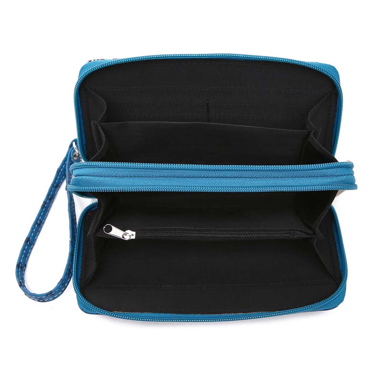 Western Style Spring Butterfly Women Double Zipper Wallet