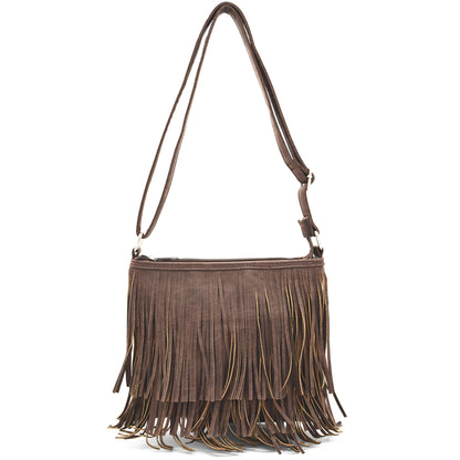 Western Style Leather Fringe Women Crossbody Handbags