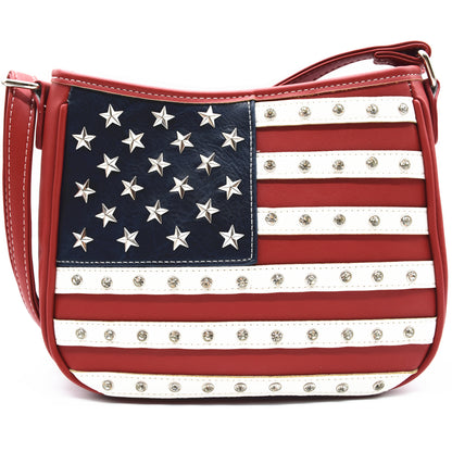 American Flag Stars and Stripes Studs Crossbody Handbags