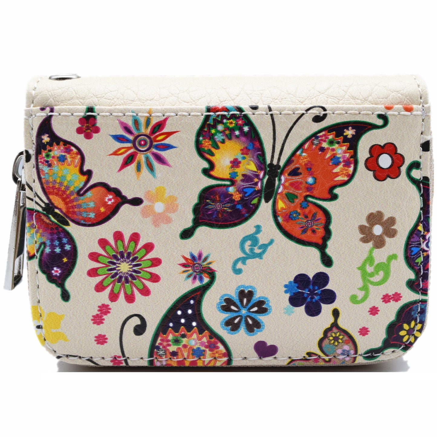 Butterfly Flower Western Style Crossbody Handbags With Mini Wallet Set