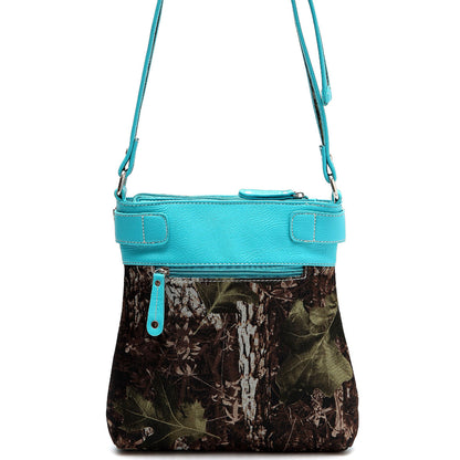 Camouflage Rhinestone Cross Pistols Studded Crossbody Handbags