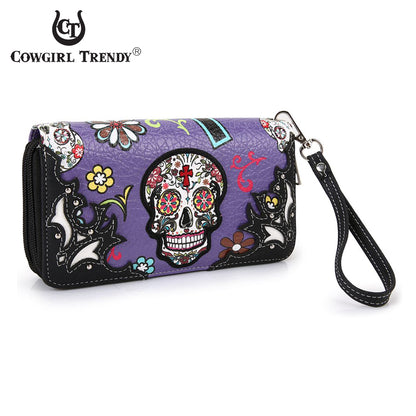 Sugar Skull Women Purse with Matching Wallet Set