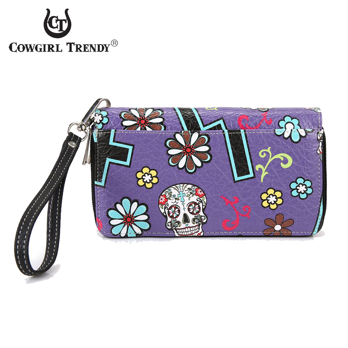 Sugar Skull Women Purse with Matching Wallet Set