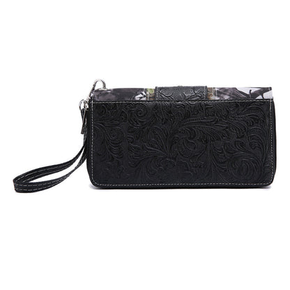 Camouflage Buckle Women Purse with Matching Wallet Set