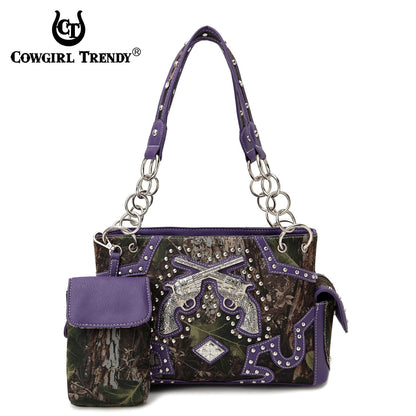 Camouflage Double Pistol Women Crossbody Bag