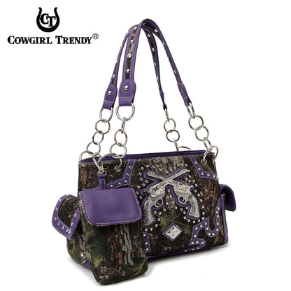 Camouflage Double Pistol Women Crossbody Bag