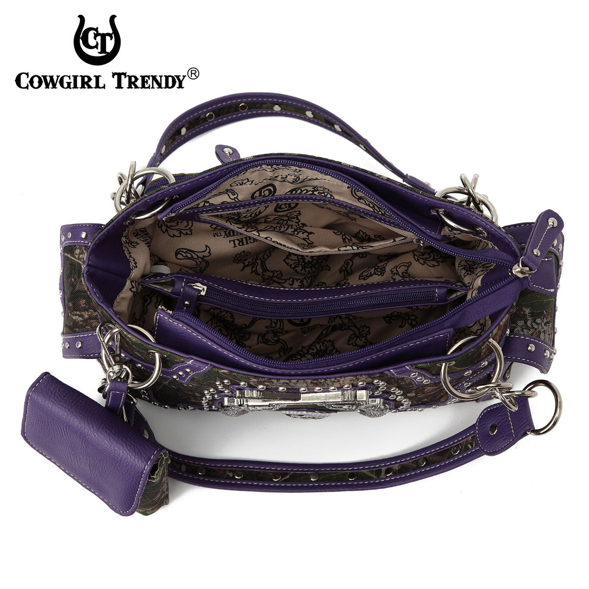 Camouflage Double Pistol Women Crossbody Bag