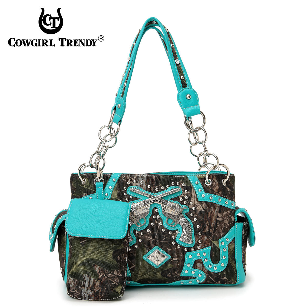 Camouflage Double Pistol Women Crossbody Bag