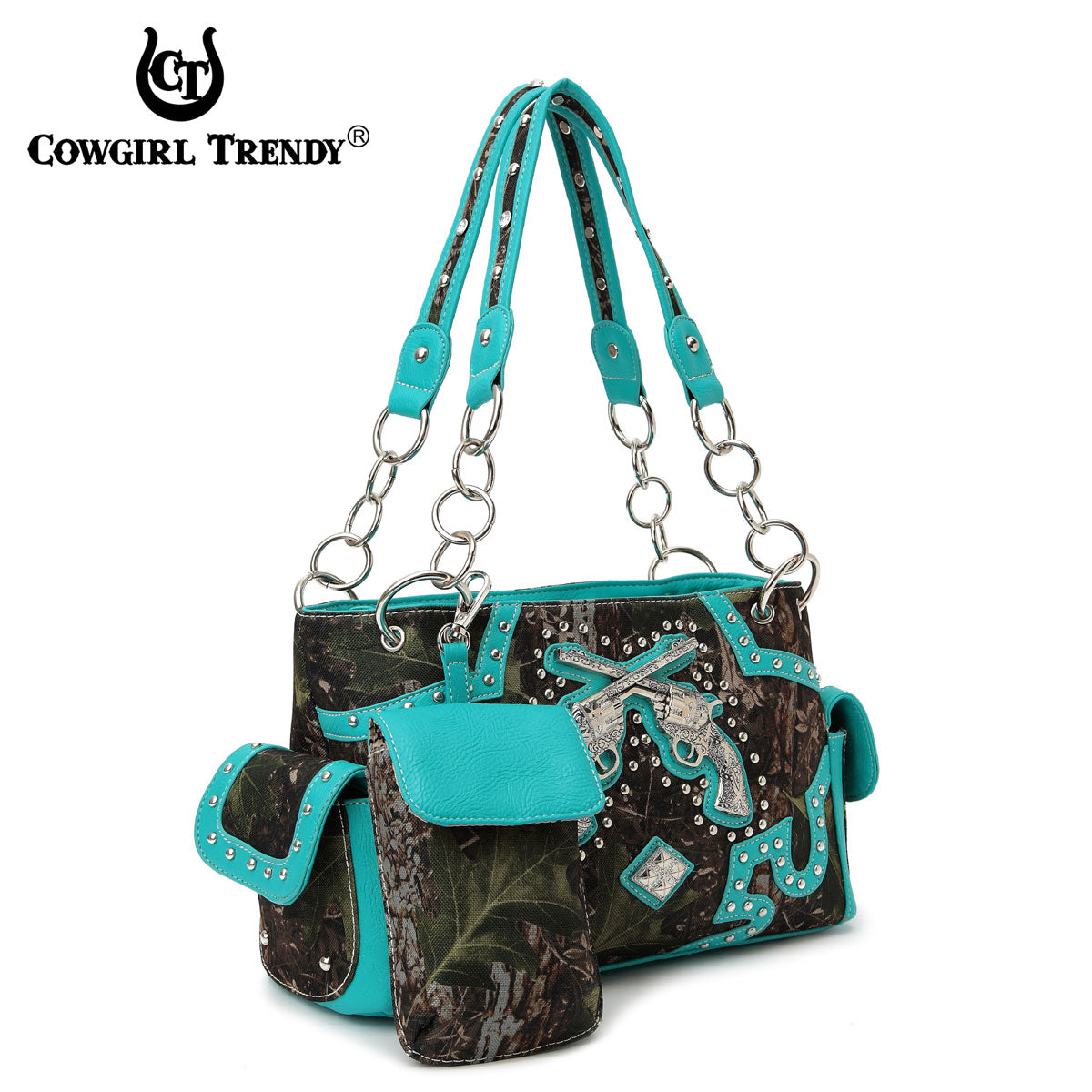 Camouflage Double Pistol Women Crossbody Bag