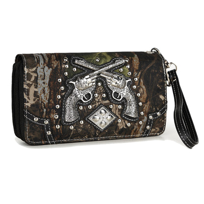 Camouflage Double Pistol Women Crossbody Bag