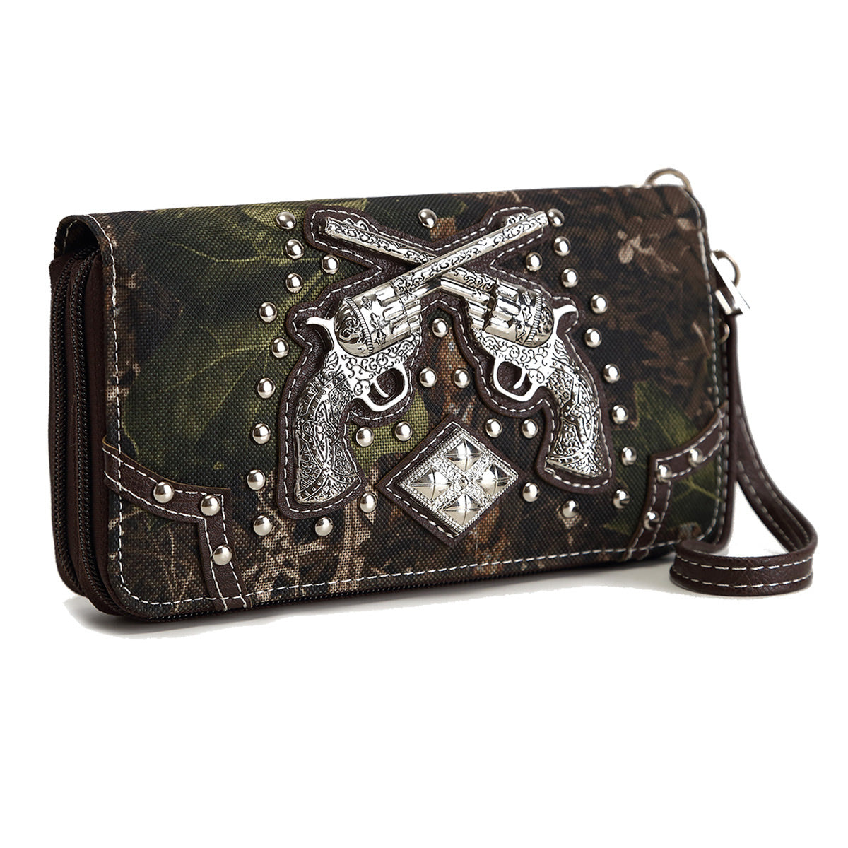 Camouflage Double Pistol Women Crossbody Bag