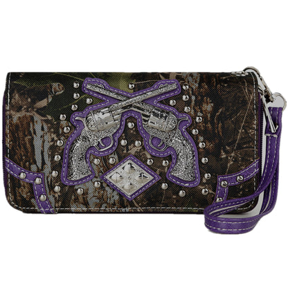 Camouflage Double Pistol Women Crossbody Bag