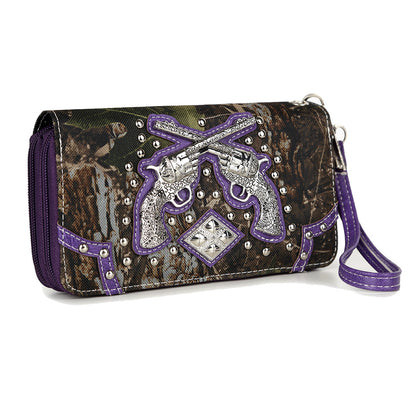 Camouflage Double Pistol Women Crossbody Bag