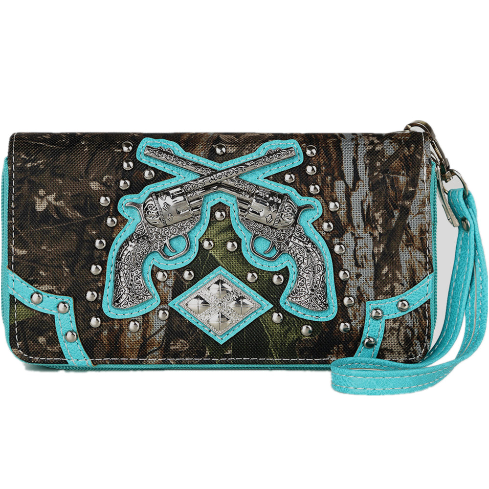 Camouflage Double Pistol Women Crossbody Bag