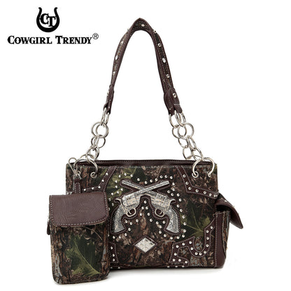 Camouflage Double Pistol Women Crossbody Bag