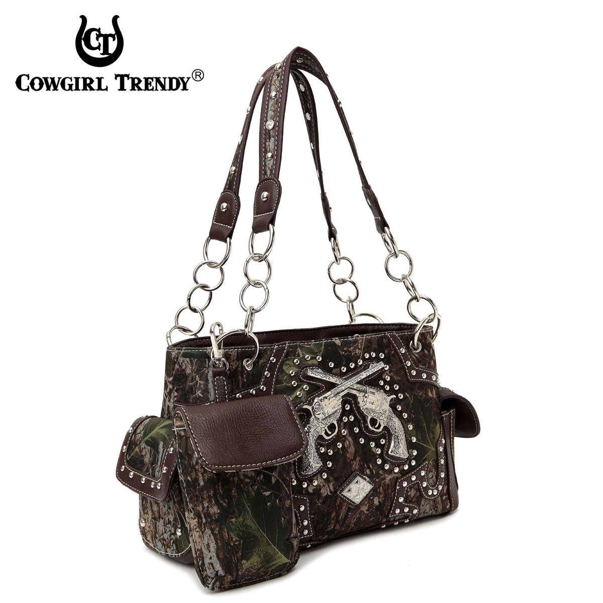 Camouflage Double Pistol Women Crossbody Bag