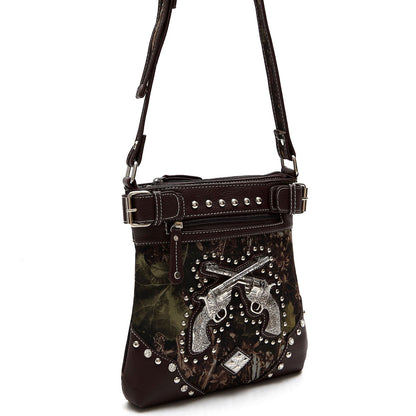 Camouflage Double Pistol Women Crossbody Bag