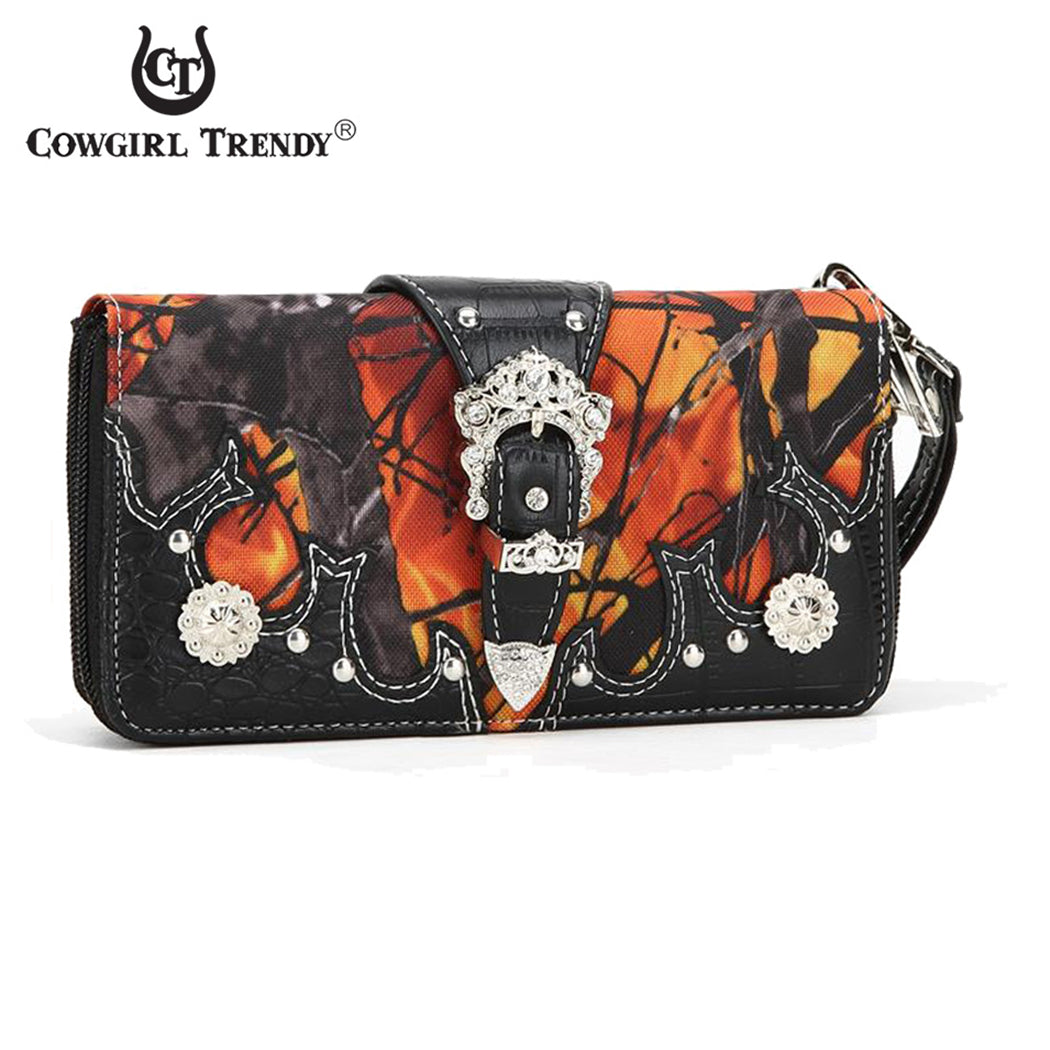 Camouflage Buckle Women Purse with Matching Wallet Set