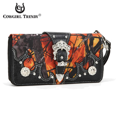 Camouflage Buckle Women Purse with Matching Wallet Set