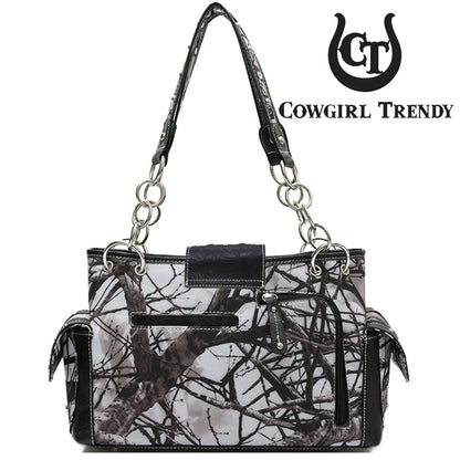 Camouflage Buckle Women Purse with Matching Wallet Set