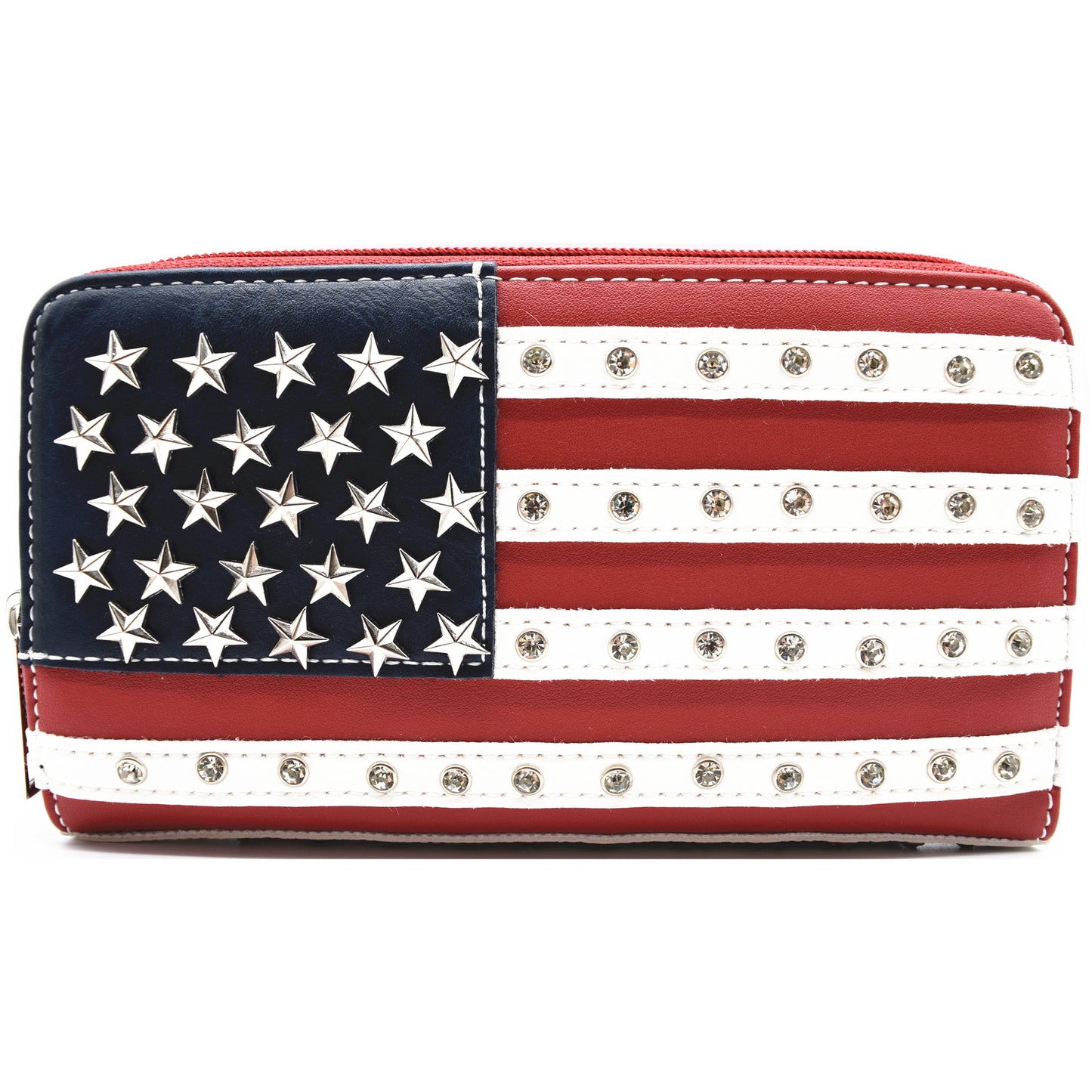 USA Flag Women Purse with Matching Wallet Set