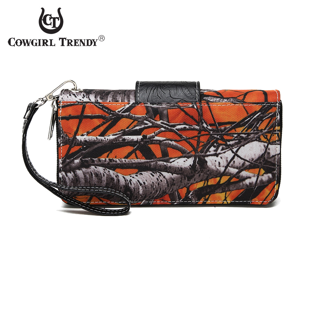 Camouflage Buckle Women Double Zipper Wallet